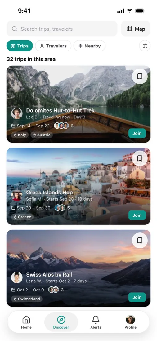 Discover trips near you